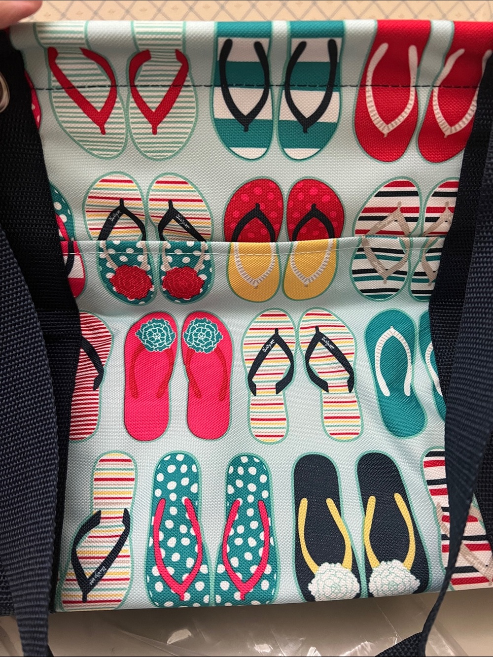 31 Thirty One DELUXE Utility Tote “840B “Fun Flops” NIP FIRM PRICE